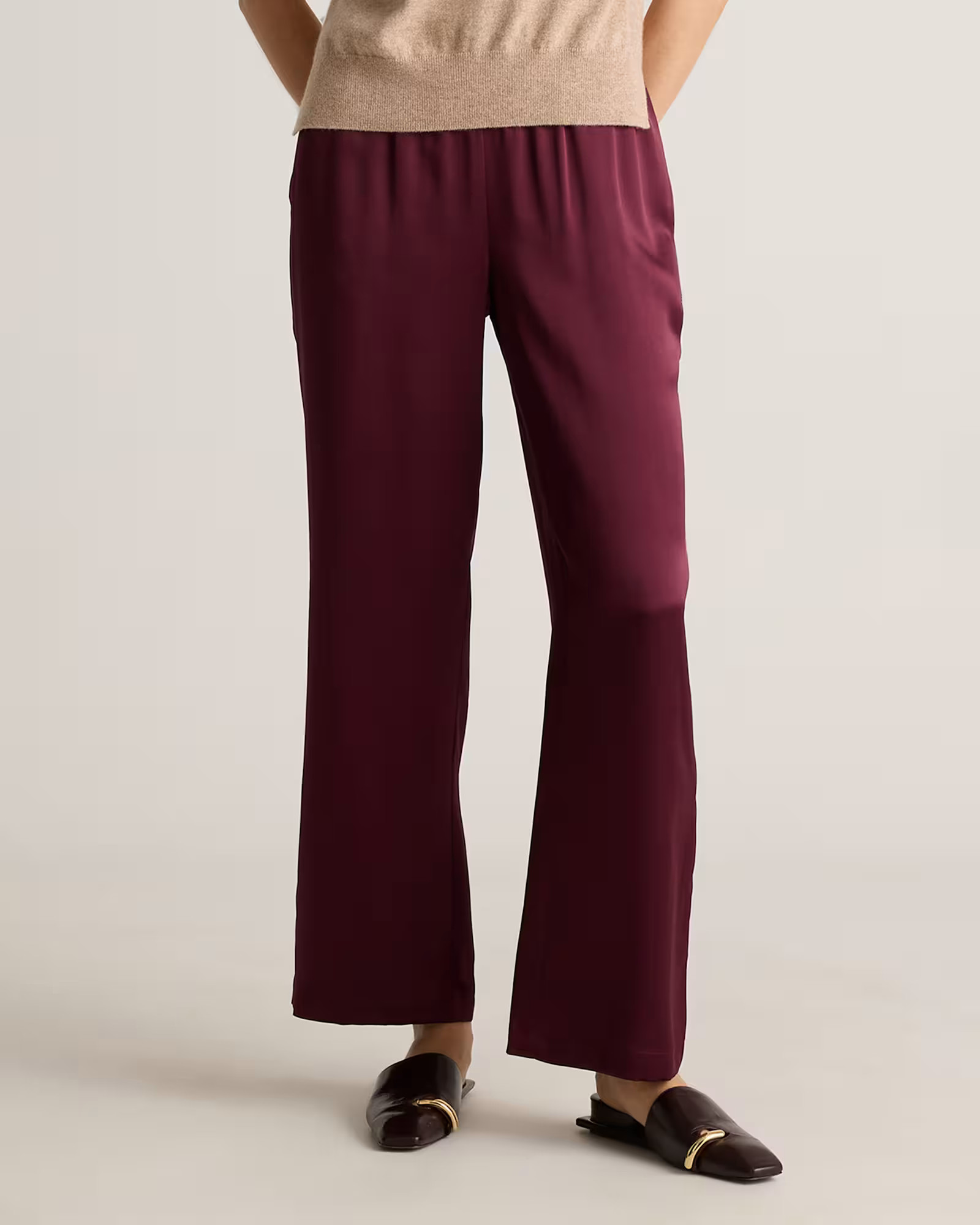 100% Washable Silk Drawstring Wide Leg Pants | Quince
