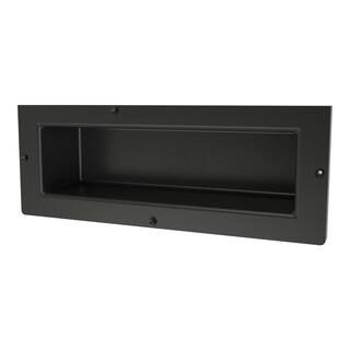 Redi Ledge 4 in. L x 6 in. H x 16 in. W Recessed Shaving Bathroom Shelf in Black | The Home Depot