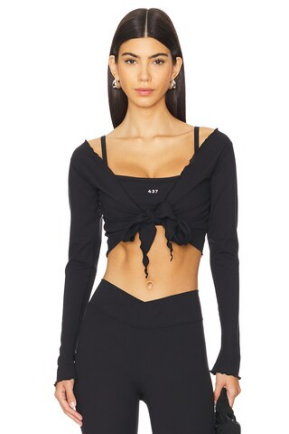 The Wrap Top in Black | Revolve Clothing (Global)