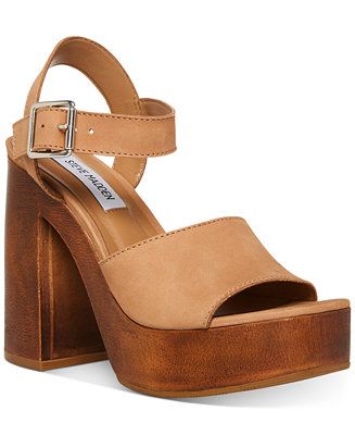 Steve Madden Women's Kye Two-Piece Wooden Platform Sandals & Reviews - Sandals - Shoes - Macy's | Macys (US)