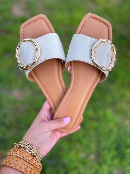 The cutest neutral summer sandals from Target! These will go with all your summer outfits. 🙌🏻 Got my true shoe size 11, they are so comfy!

#LTKshoecrush #LTKSeasonal #LTKfindsunder50