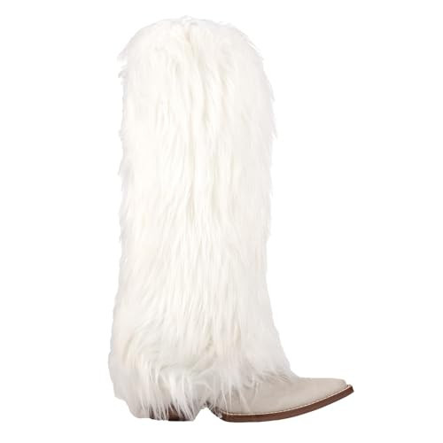 Dingo Women's Snuggles Western Boot, White, 9.5 | Amazon (US)