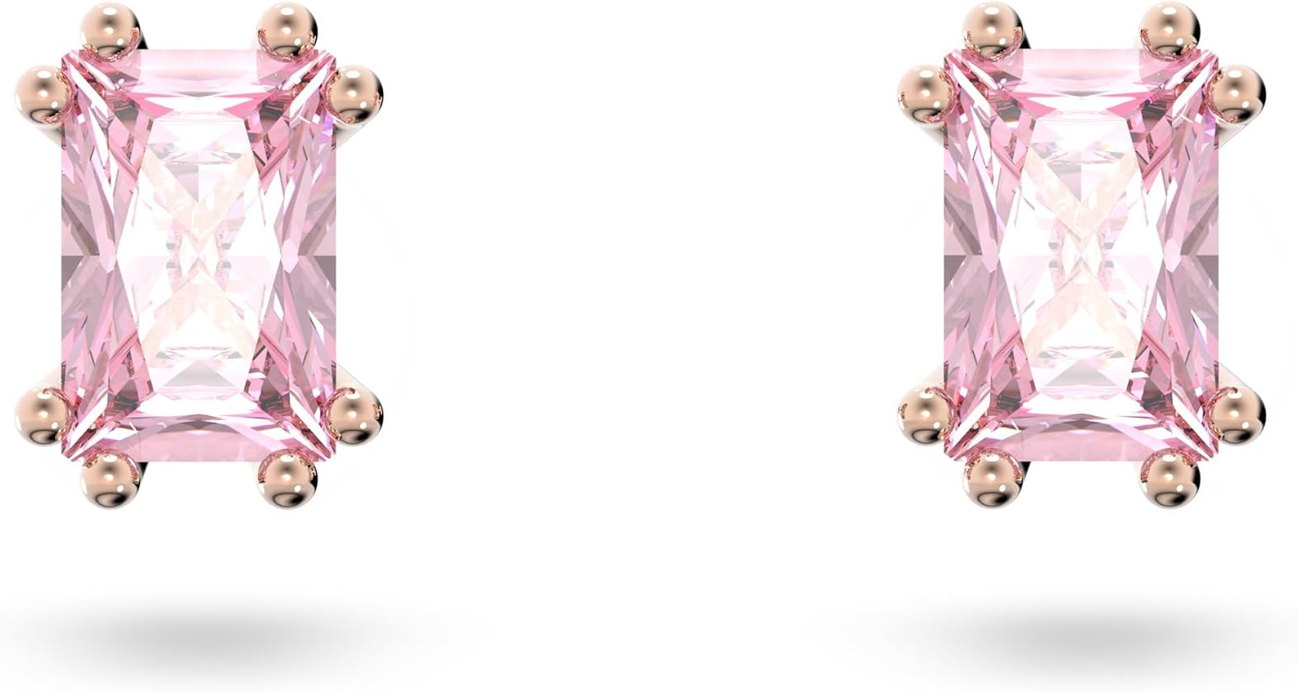 SWAROVSKI Stilla Stud Earrings Collection, Amber, Blue, and Pink Stones in Multiple Metal Finishe... | Amazon (US)