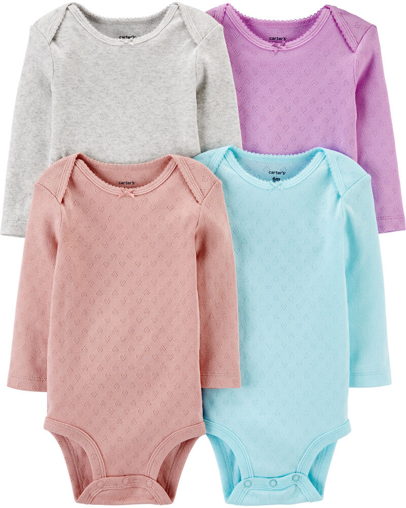 4-Pack Heart Original Bodysuits | Carter's