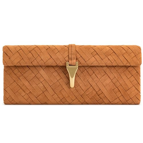 JW PEI Women's Zaria Woven Clutch - Brown | Amazon (US)