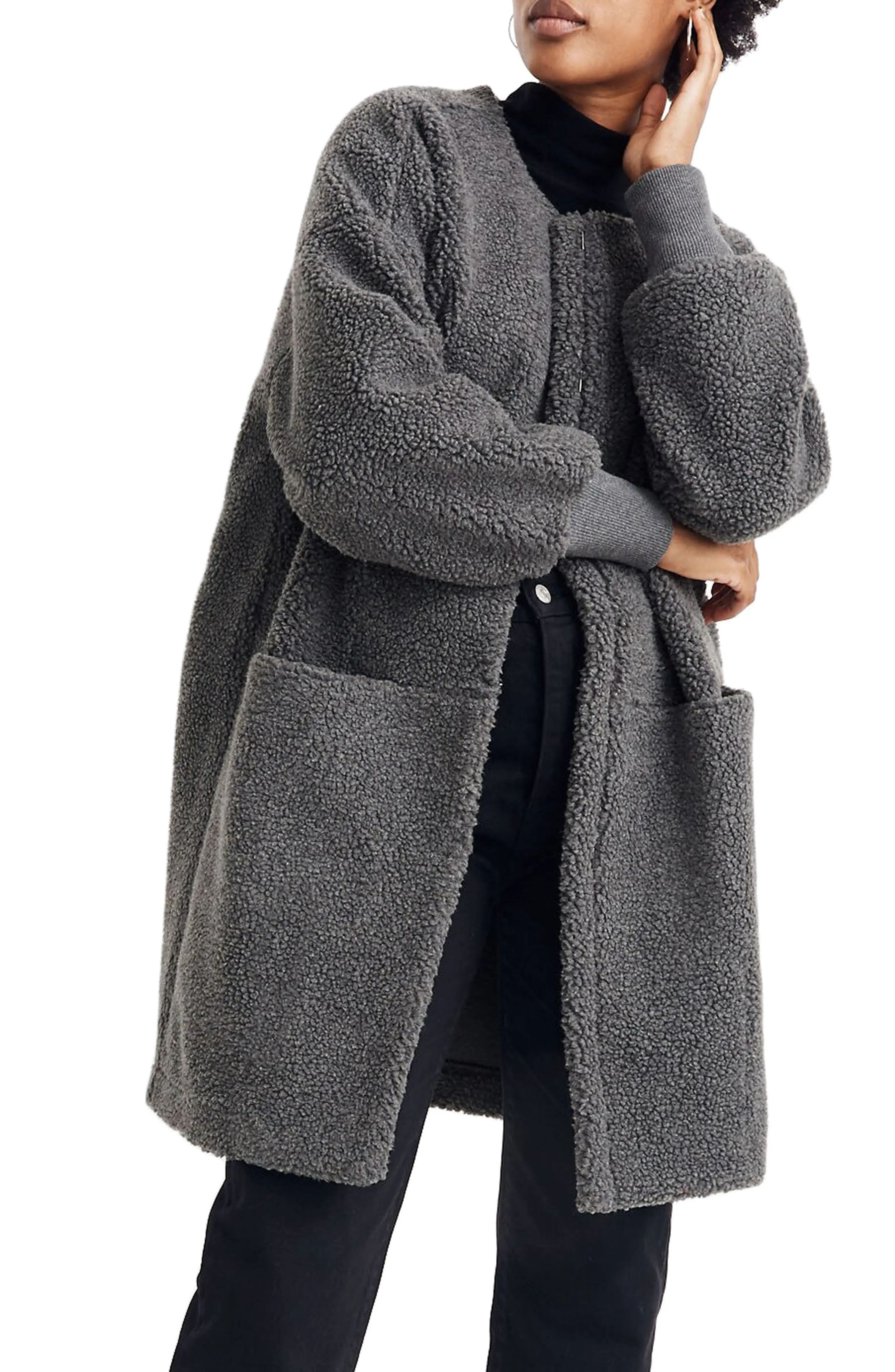 Bonded Fleece Cocoon Coat | Nordstrom