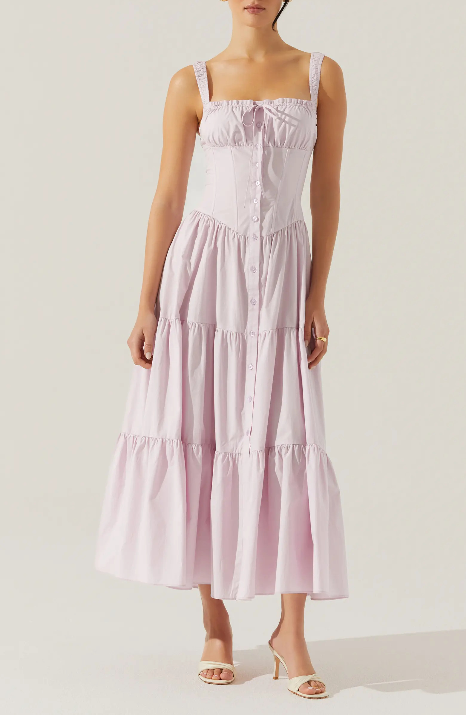 Temperance Tiered Corset Midi Dress | Nordstrom Rack