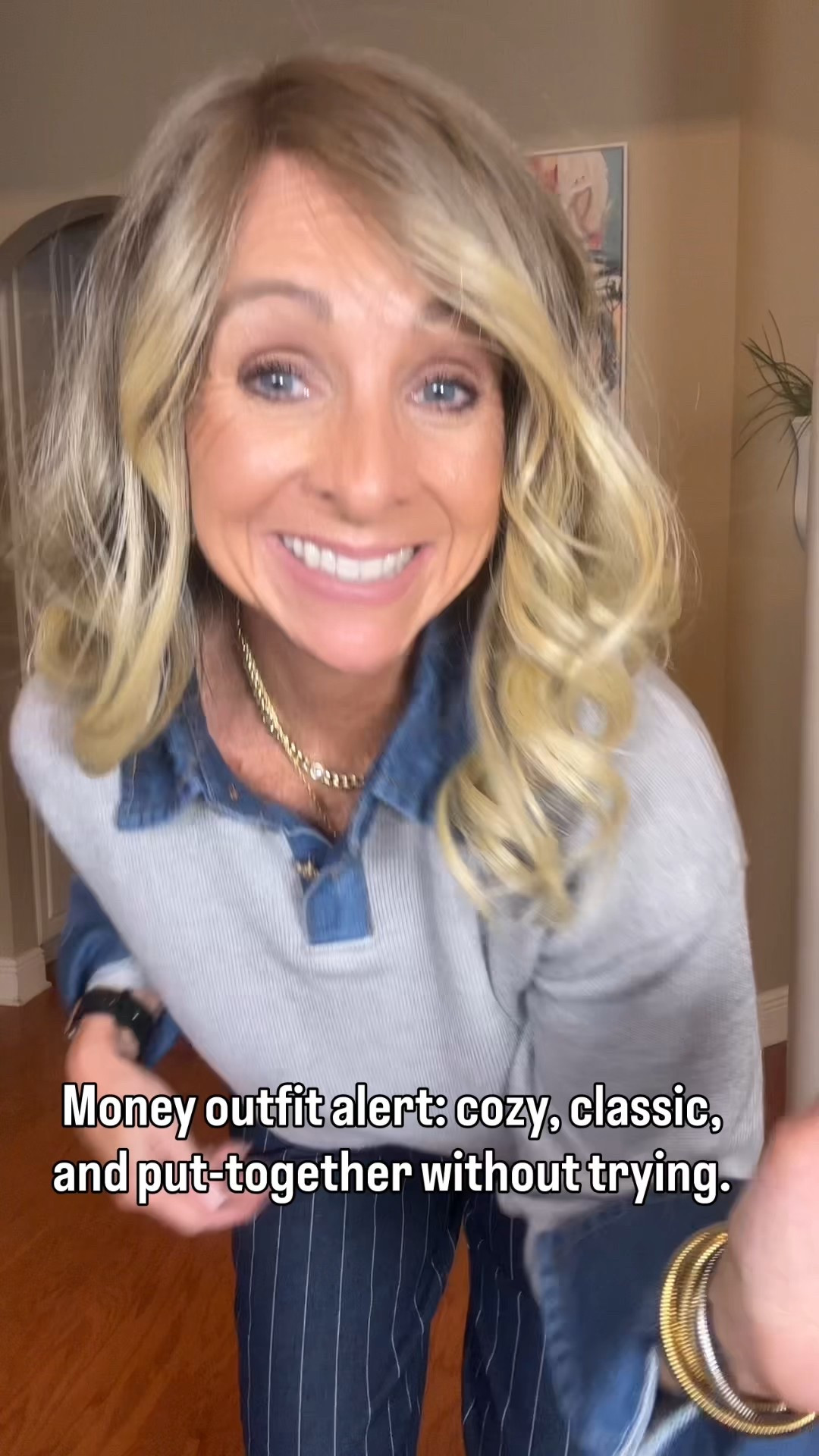 This is what I call a money outfit. The kind of look that always works. Neutral sweater, denim collar detail and tailored pinstripe denim for that effortless elevated vibe. It’s comfy, polished, and feels a little more luxe than the effort it takes .

#LTKOver40 #LTKSaleAlert #LTKFindsUnder100