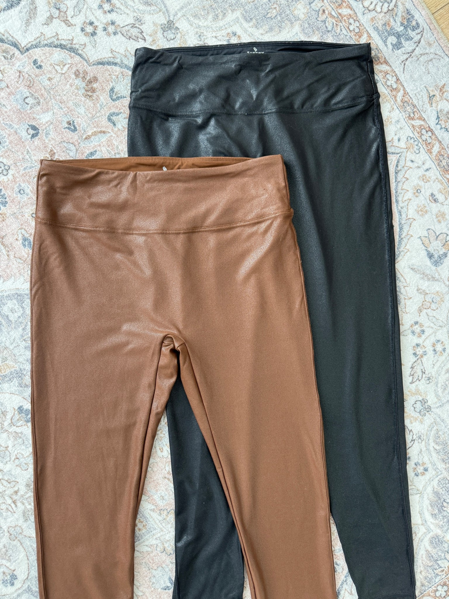 The best faux leather leggings! Stretchy and comfy! They elevate any outfit you’re wearing - I’m in a large 

#LTKMidsize #LTKHoliday #LTKSeasonal