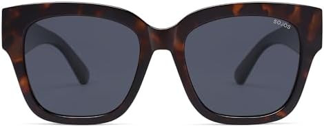 SOJOS Trendy Polarized Square Sunglasses Womens,Retro Oversized Women Thick Sun Glasses SJ2217 | Amazon (US)