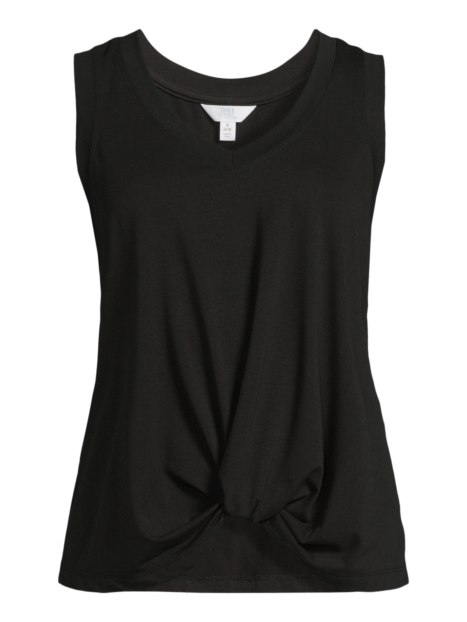 Time and Tru Women's Twist Front Sleeveless Top, Sizes XS-XXXL - Walmart.com | Walmart (US)