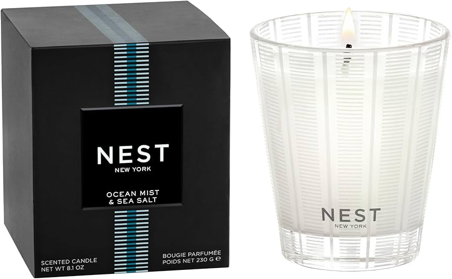NEST New York Scented Classic Candle, Ocean Mist & Sea Salt - 8.1 oz - Up to 60-Hour Burn Time - ... | Amazon (US)