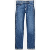 Zara - Z1975 Mid-Rise Slim Straight Pearl Jeans - Blue - 28 (Us 6) - Woman | Zara US