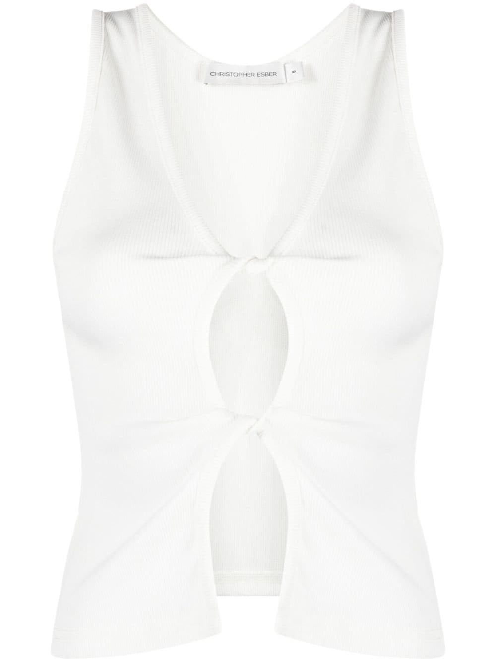 Christopher Esber cut-out twisted tank top - White | Farfetch Global
