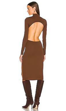 Song of Style Emra Midi Dress in Chocolate Brown from Revolve.com | Revolve Clothing (Global)