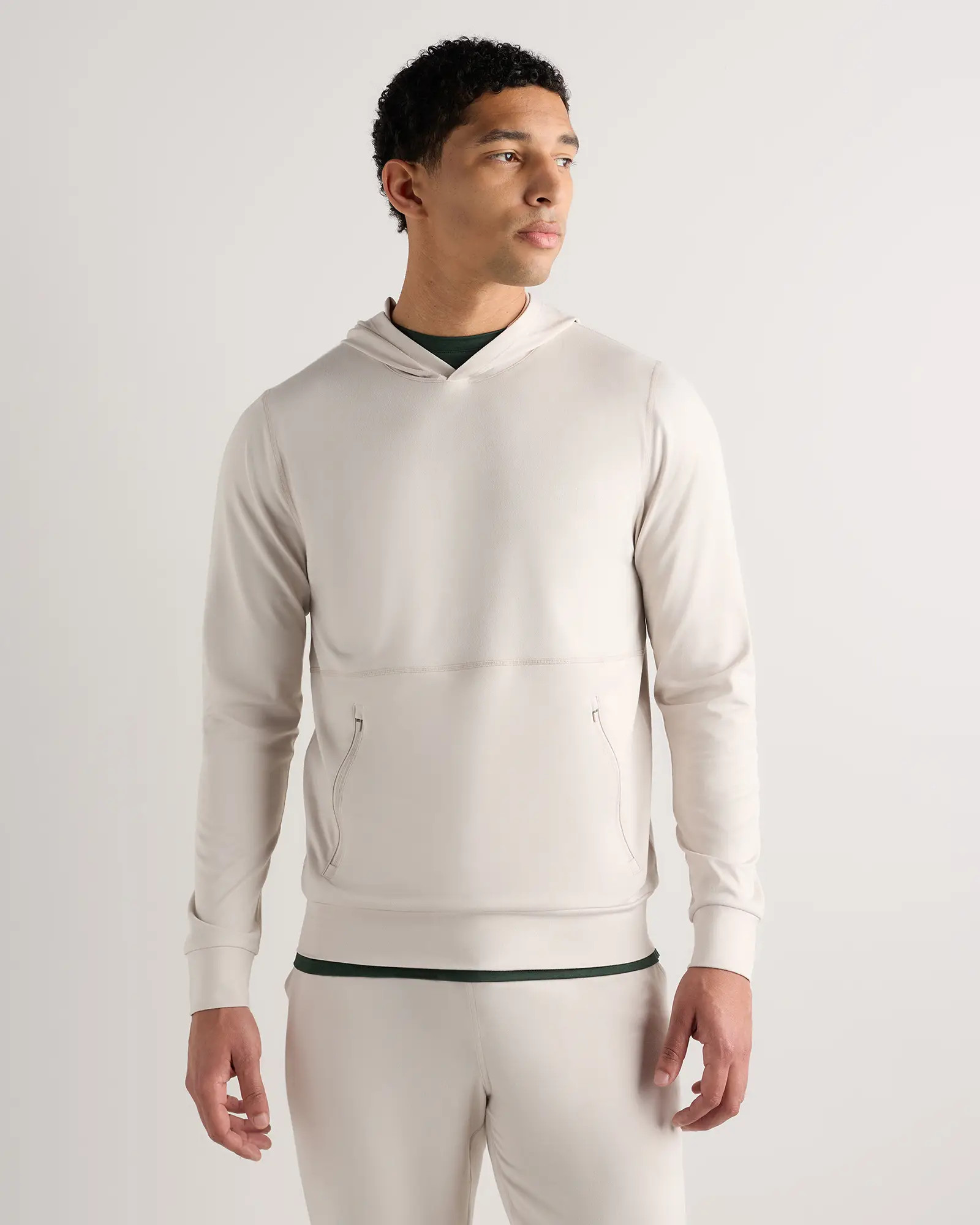 Flowknit Performance Hoodie in Solid Chalk | Quince
