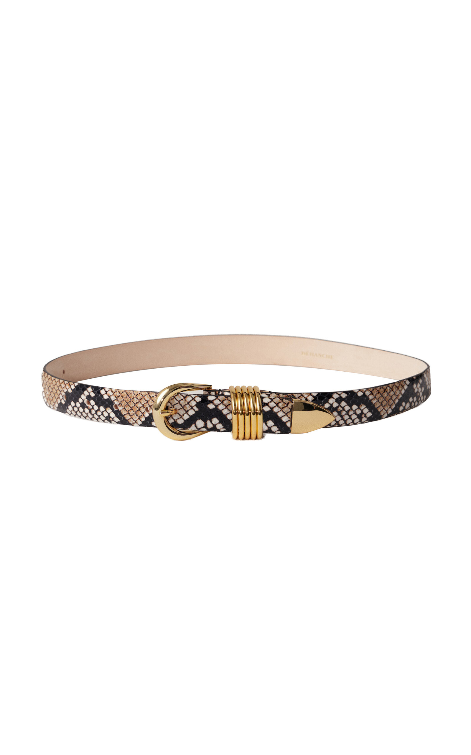 Hollyhock Snake-Effect Leather Belt | Moda Operandi (Global)