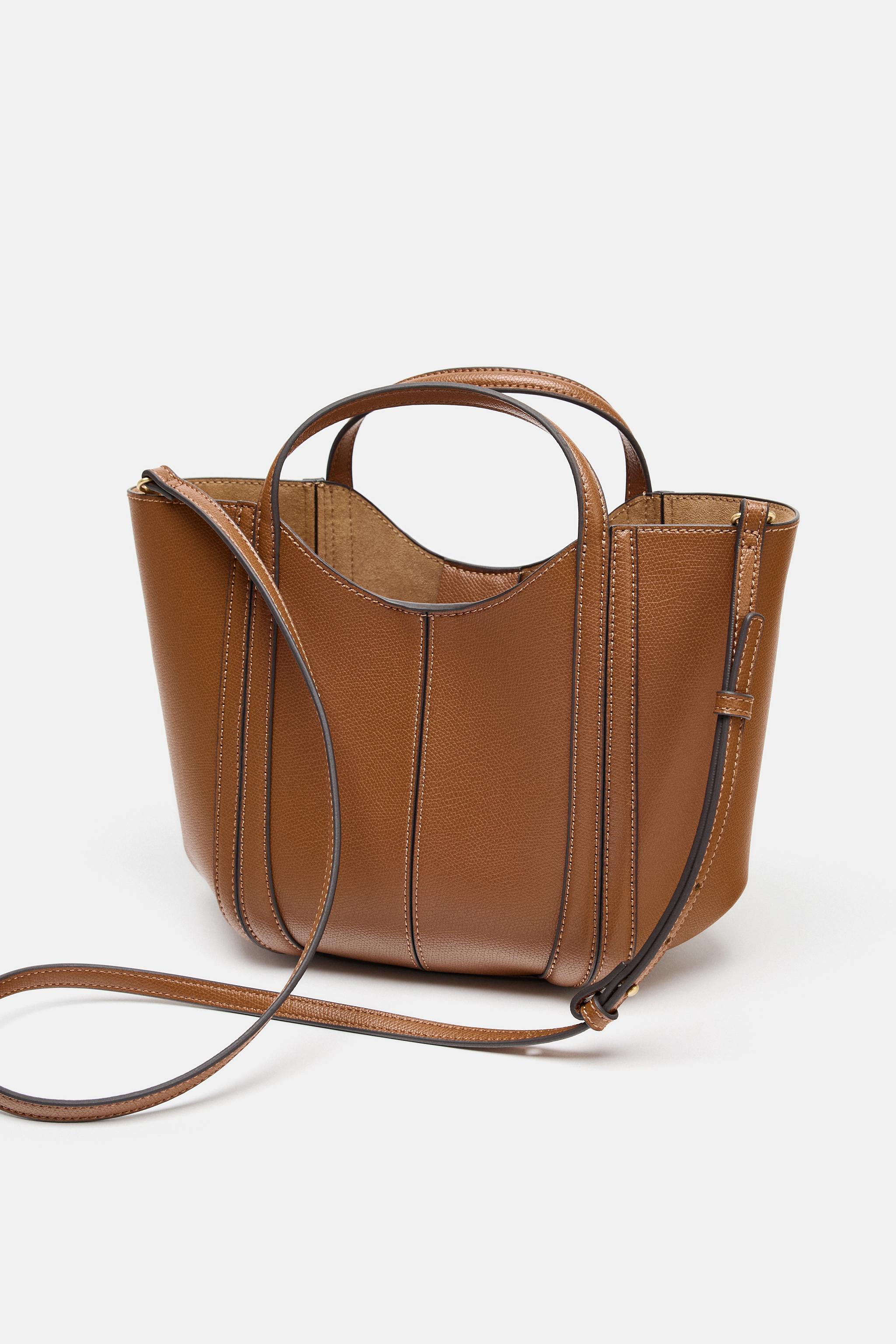 TOPSTITCHED MINI CITY BAG | Zara Canada