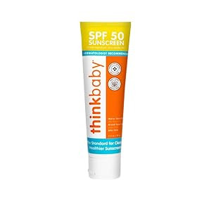 Thinkbaby SPF 50+ Baby Sunscreen – Safe, Natural Sunblock for Babies - Water Resistant Sun Crea... | Amazon (US)