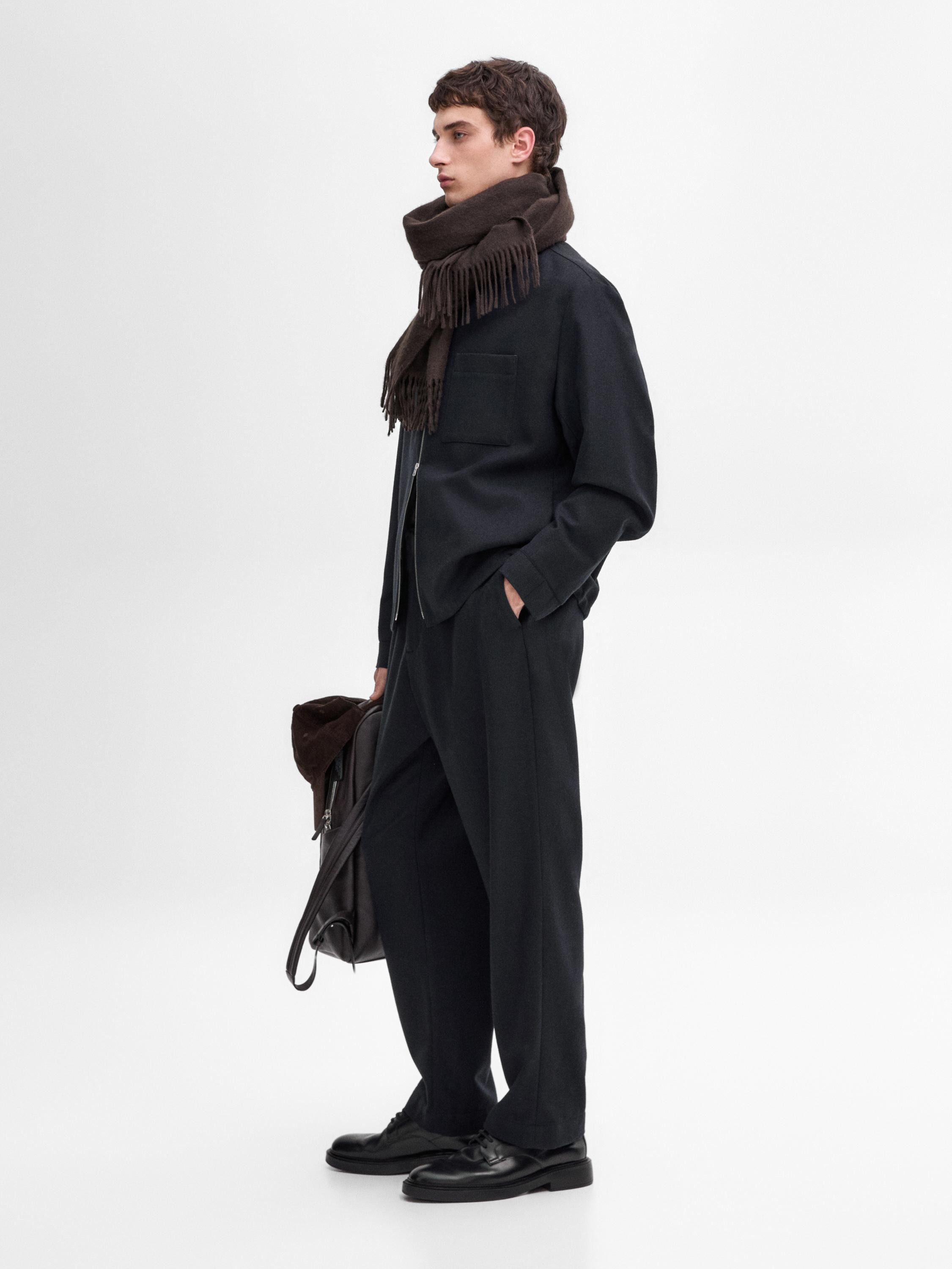 Hose im Jogger-Fit mit Wolle | Massimo Dutti DE