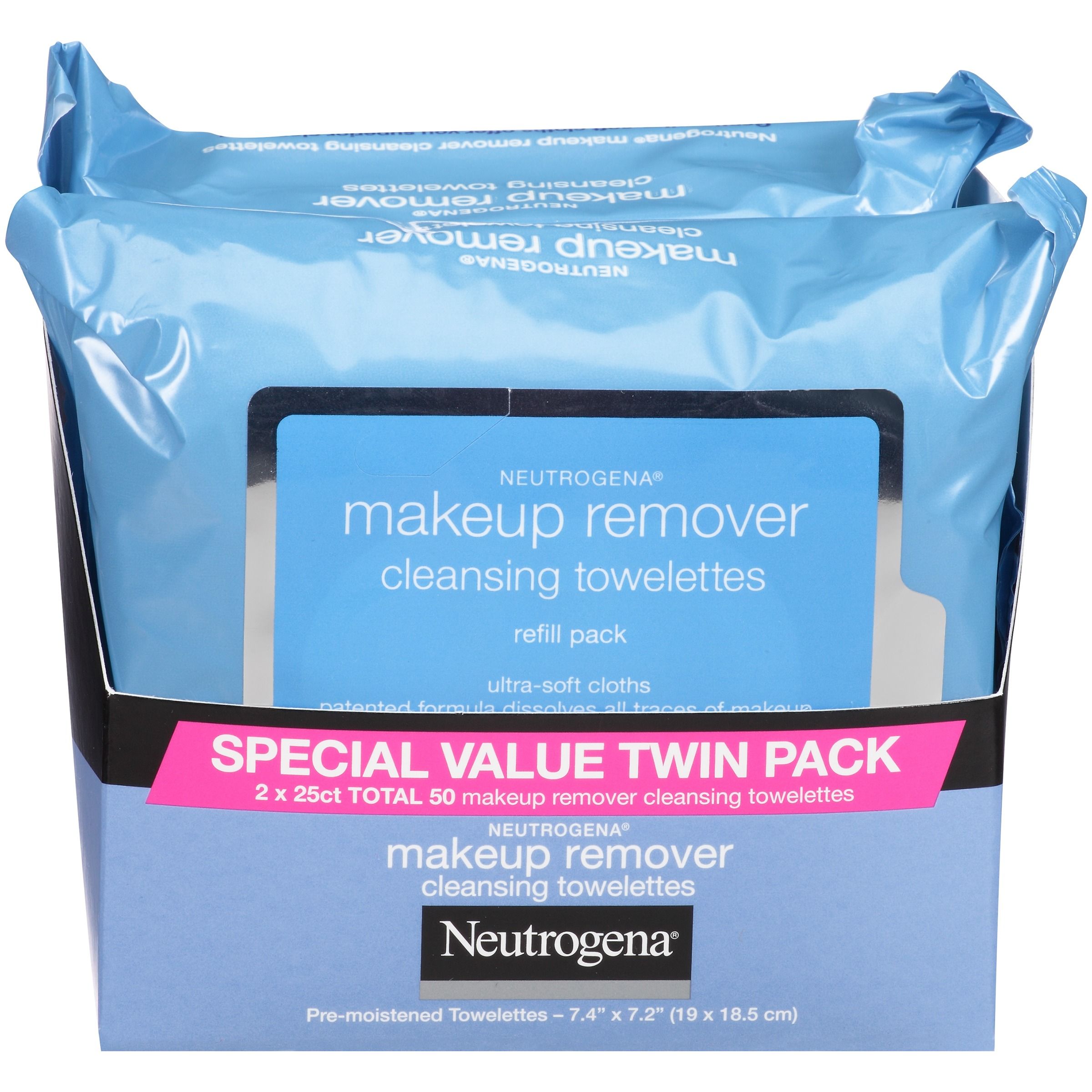 Neutrogena Makeup Remover Cleansing Face Wipes, 25 ct., 2 Pack | Walmart (US)