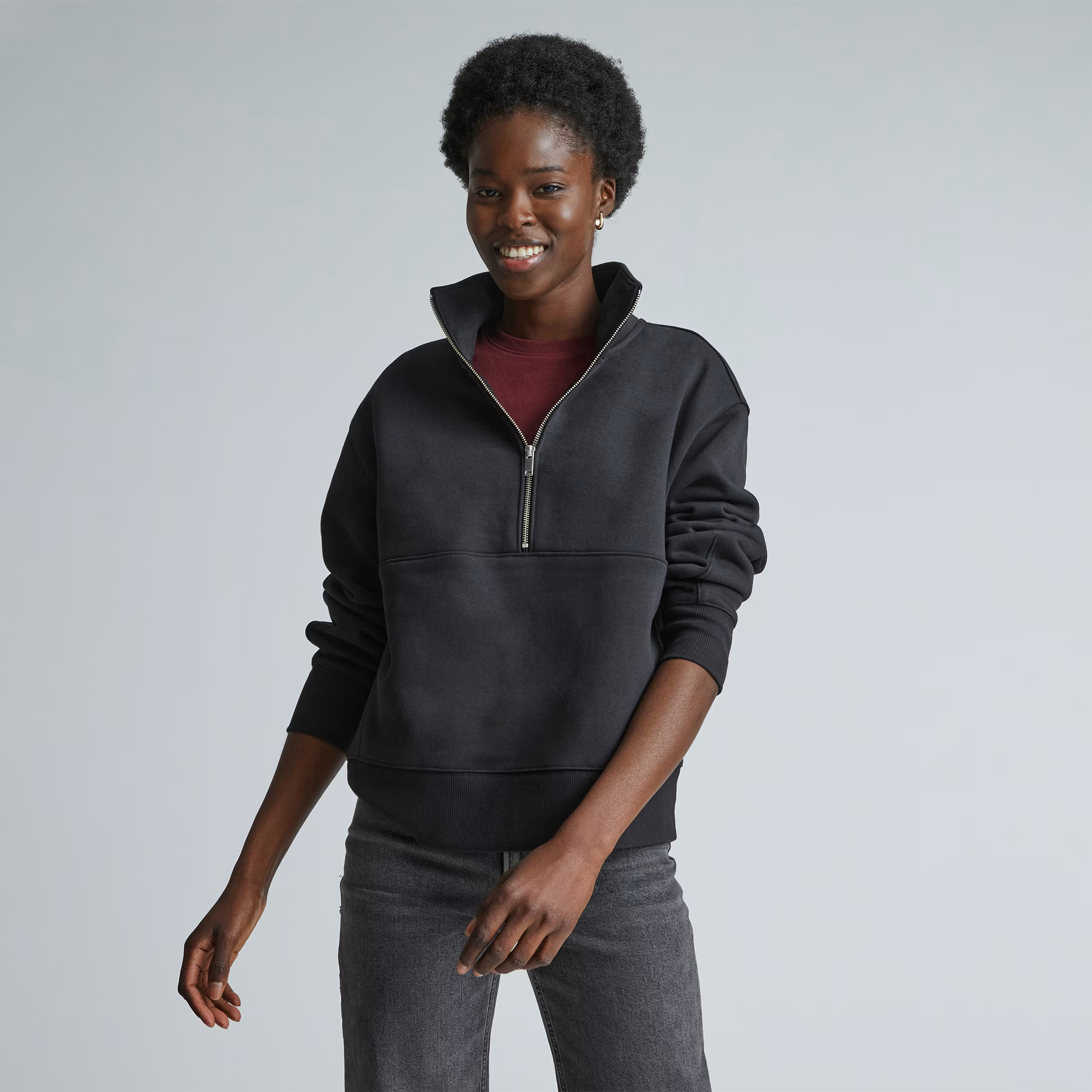The ReTrack Half-Zip Sweatshirt | Everlane