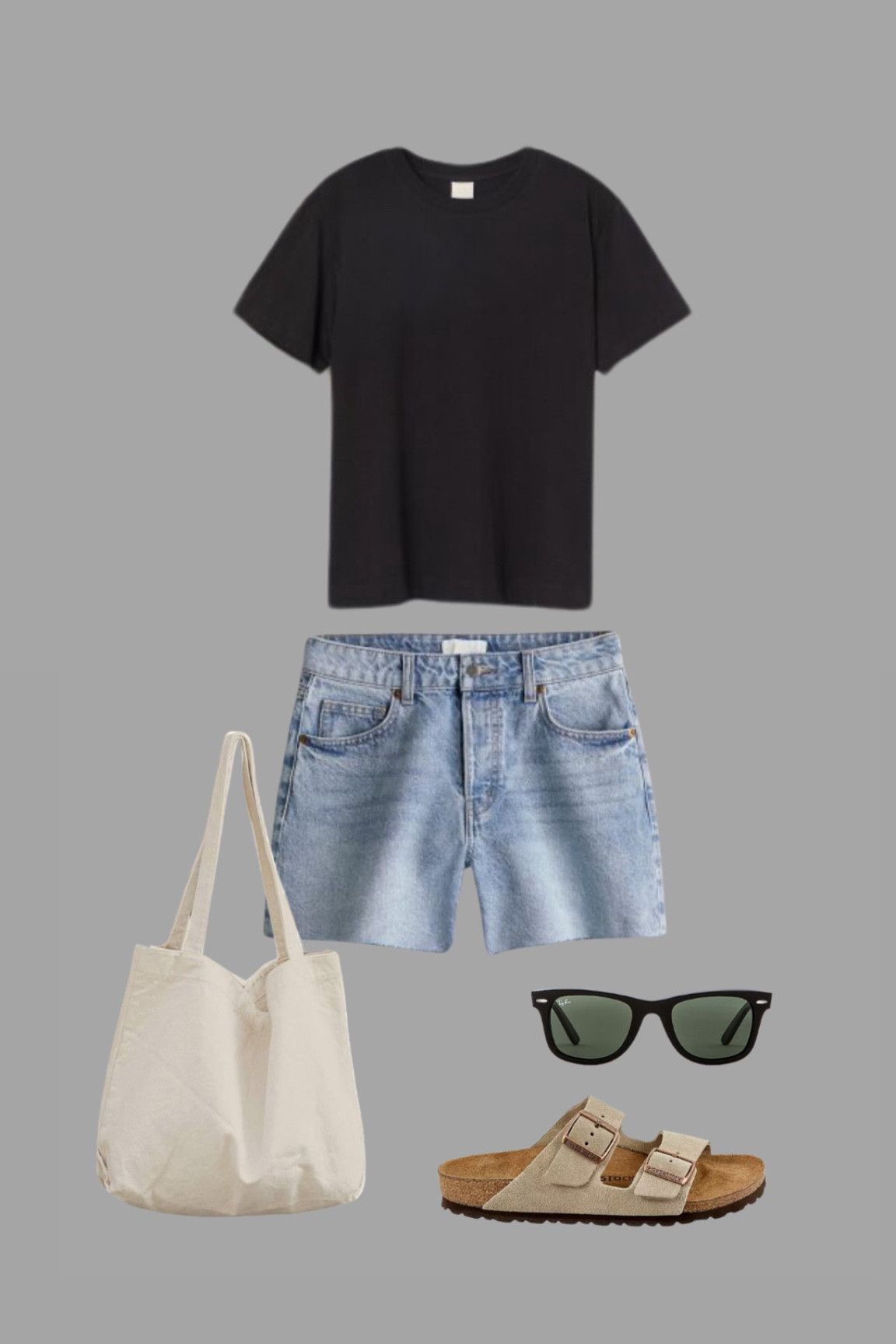 Basics outfits 
Denim shorts
Black t shirt
Tees
Canvas tote bag
Birkenstocks 
Black sunglasses 
Summer outfits 
Casual summer outfits 
Summer essentials 


#LTKSeasonal #LTKStyleTip