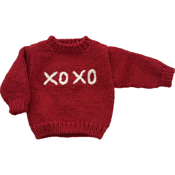 XOXO Sweater, Red - The Blueberry Hill Sweaters | Maisonette | Maisonette
