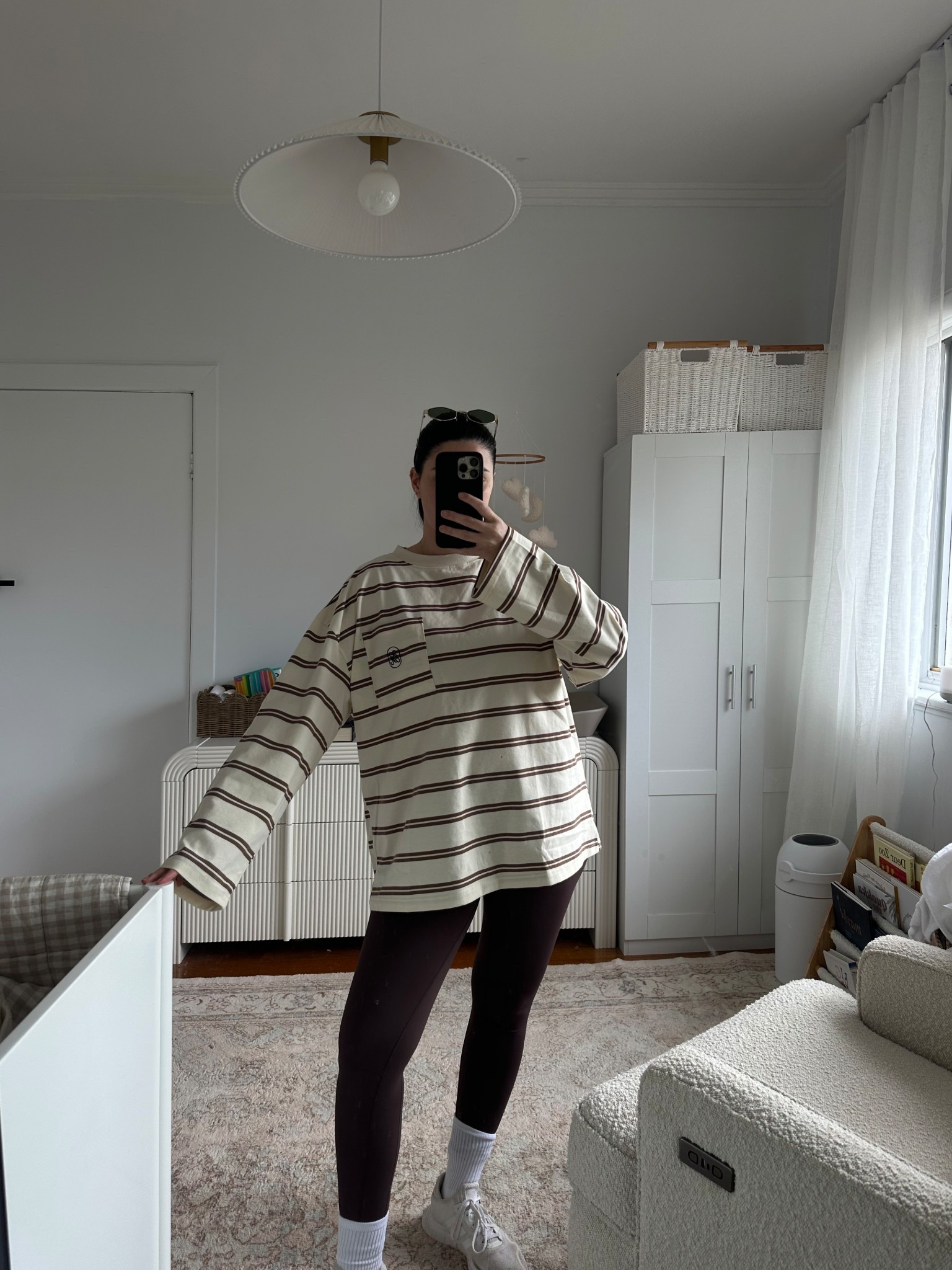 Wildly obsessed with a comfy mum fit to run errands 👌🏻 Striped oversized tops and chocolate brown leggings are a favourite! 

#LTKaustralia