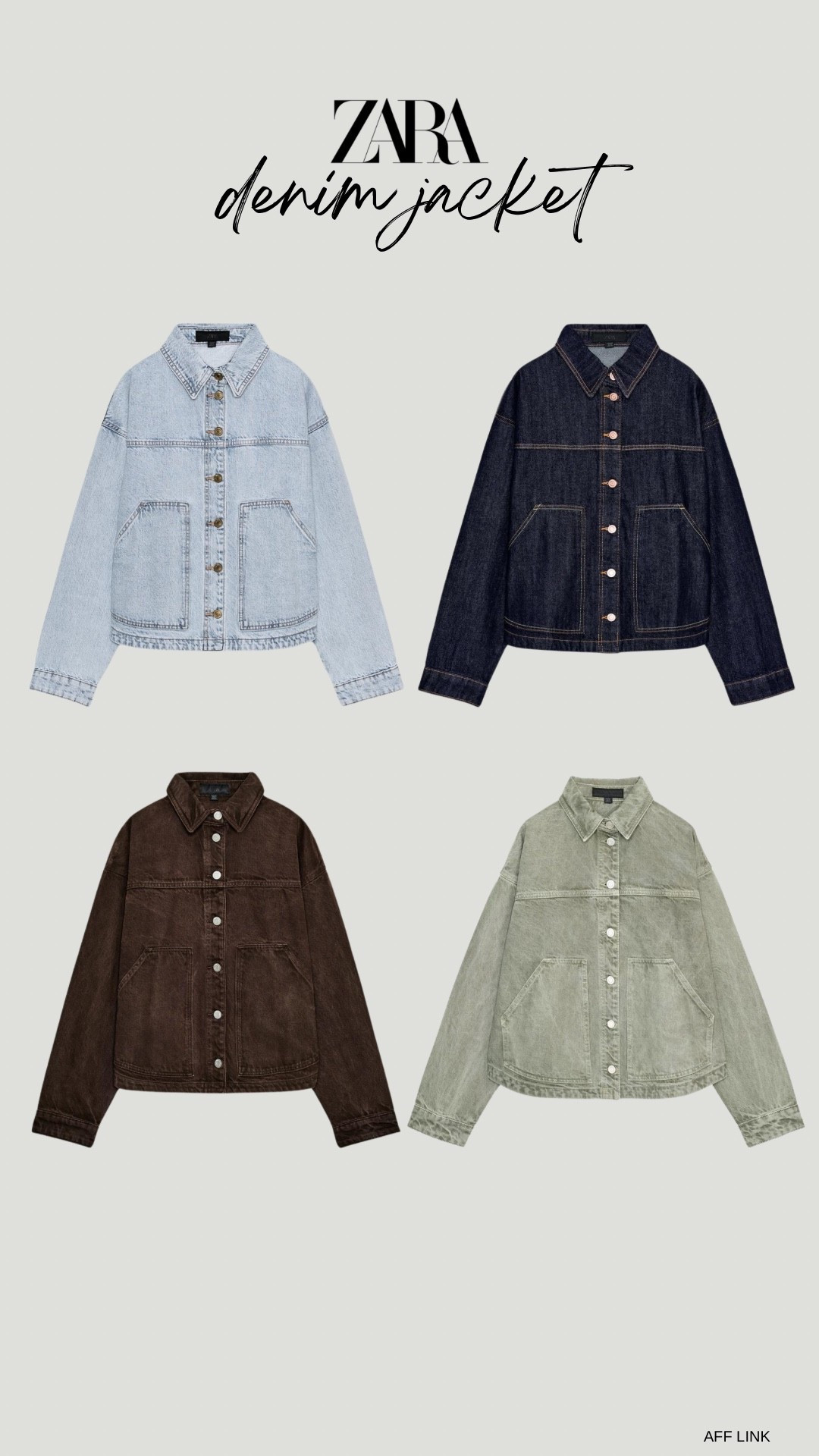 Zara £29.99 denim jackets available in 4 new trending colors! Which one is your favorite? 

#LTKspring #LTKootd