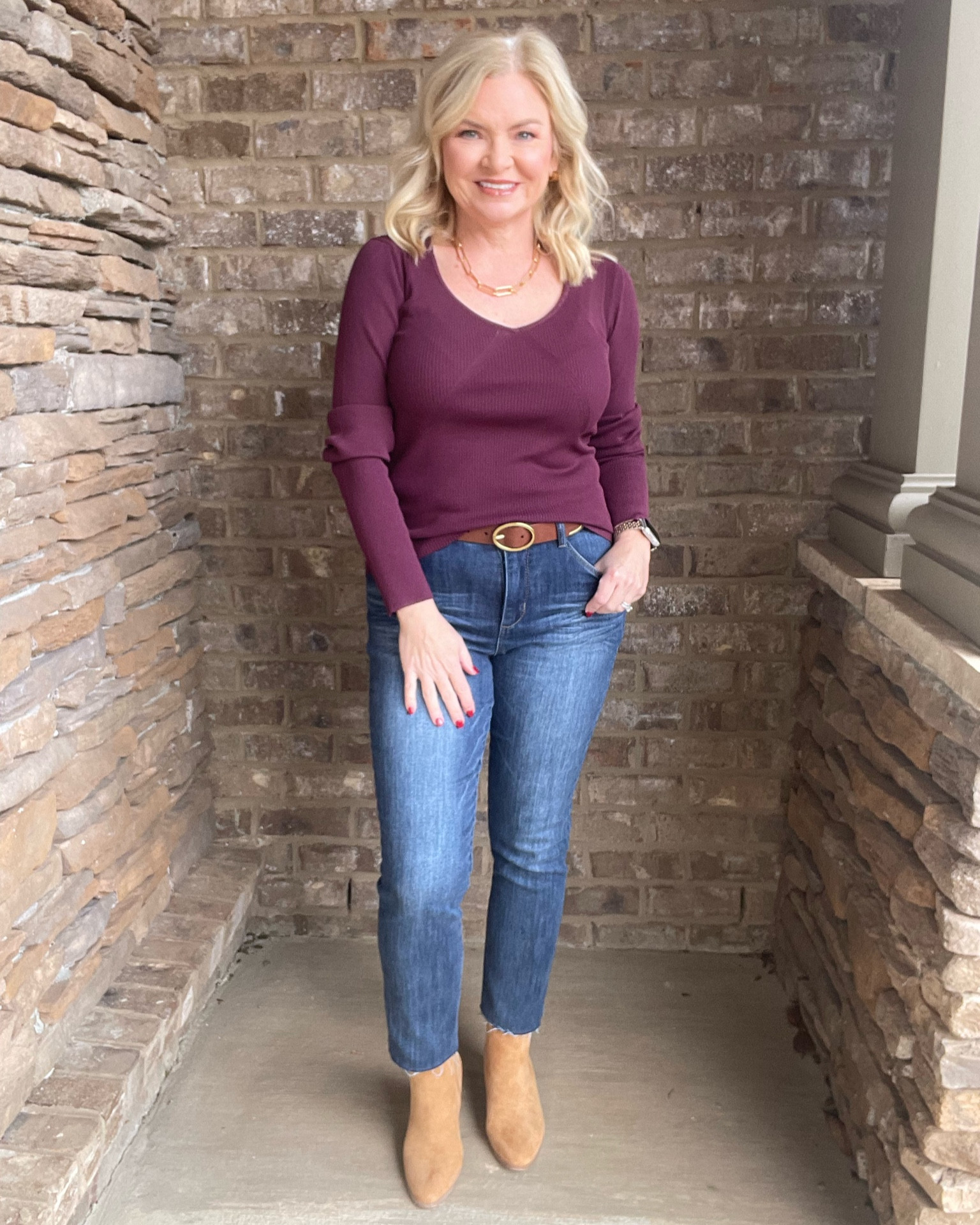 Purple is trending for 2023! Wearing Small in top and 4 in jeans. 
#2023trends
#colortrends
#jeans
#boots
#jeansoutfit
#nordstrom
#2023fashion
#2023fashiontrends
#over40
#over50



#LTKFind #LTKstyletip #LTKunder100