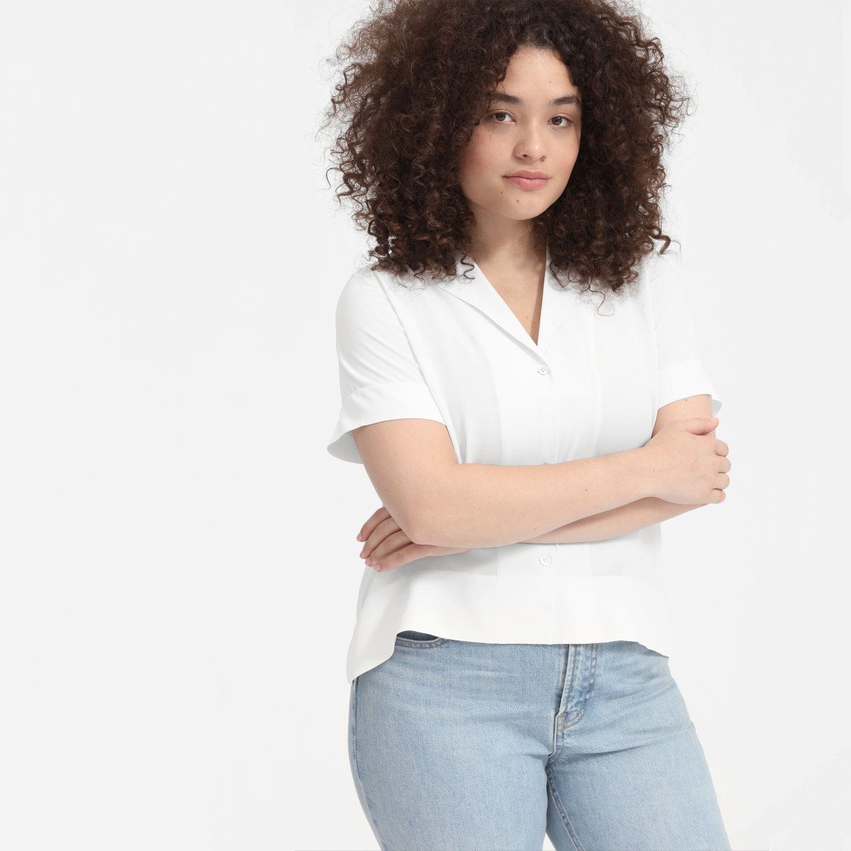 The Clean Silk Short-Sleeve Notch Shirt | Everlane