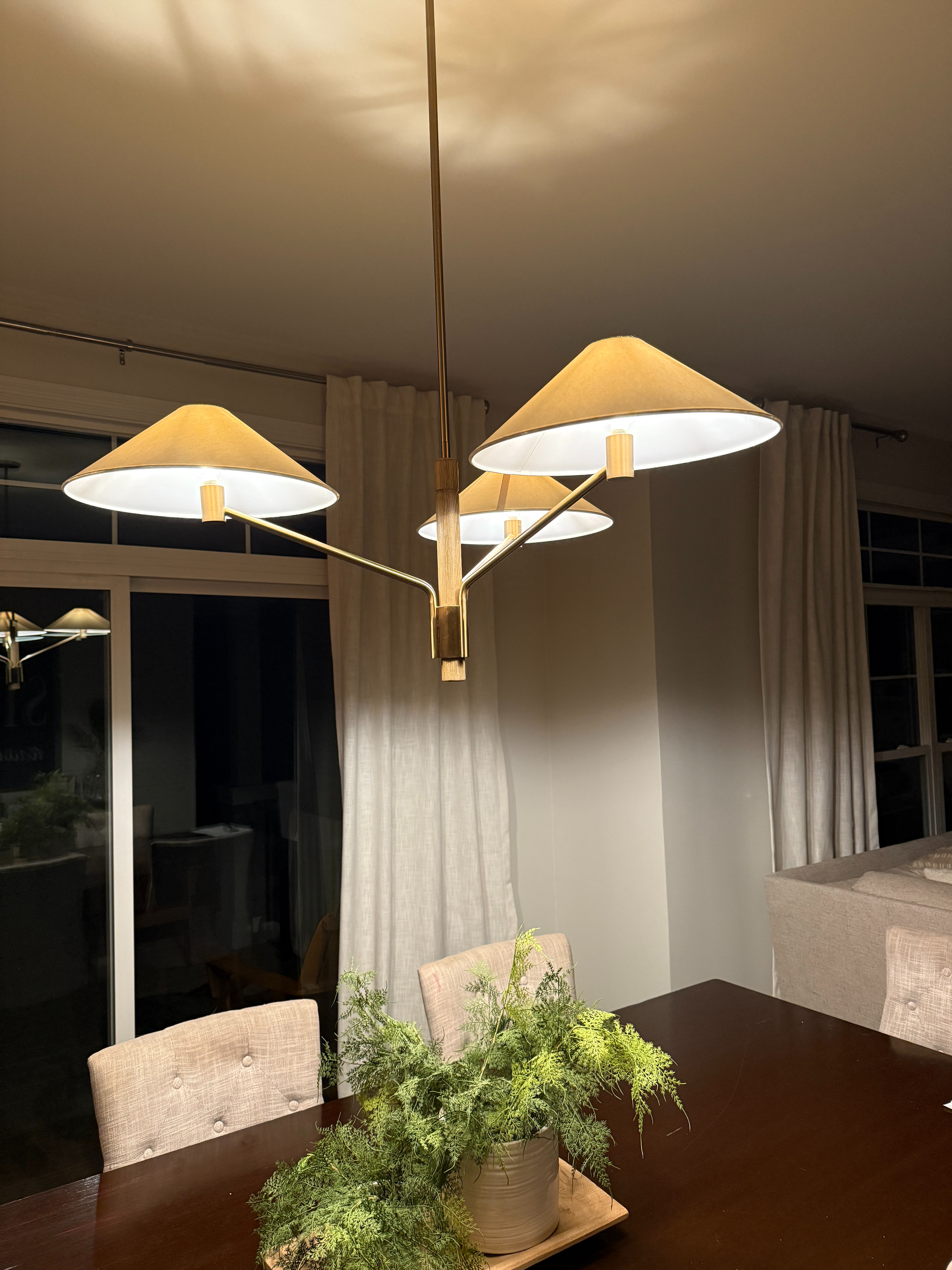 Lighting can change the vibe of an entire room and with a simple swap, you can make a big impact in an otherwise dated space. 

Our designer's kitchen/dining room area was done in a farmhouse style when farmhouse style was a thing.  Without the investment of a full kitchen renovation, this small upgrade completely elevated her space. 

The size is also ideal for over an 84" table. Making a statement without overpowering the space.  

 #LTKHome