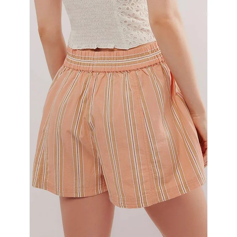 SANSIWU Women Y2k Striped Boxer Shorts Summer Elastic Waist Loose Lounge Bottoms Pajamas Shorts | Walmart (US)