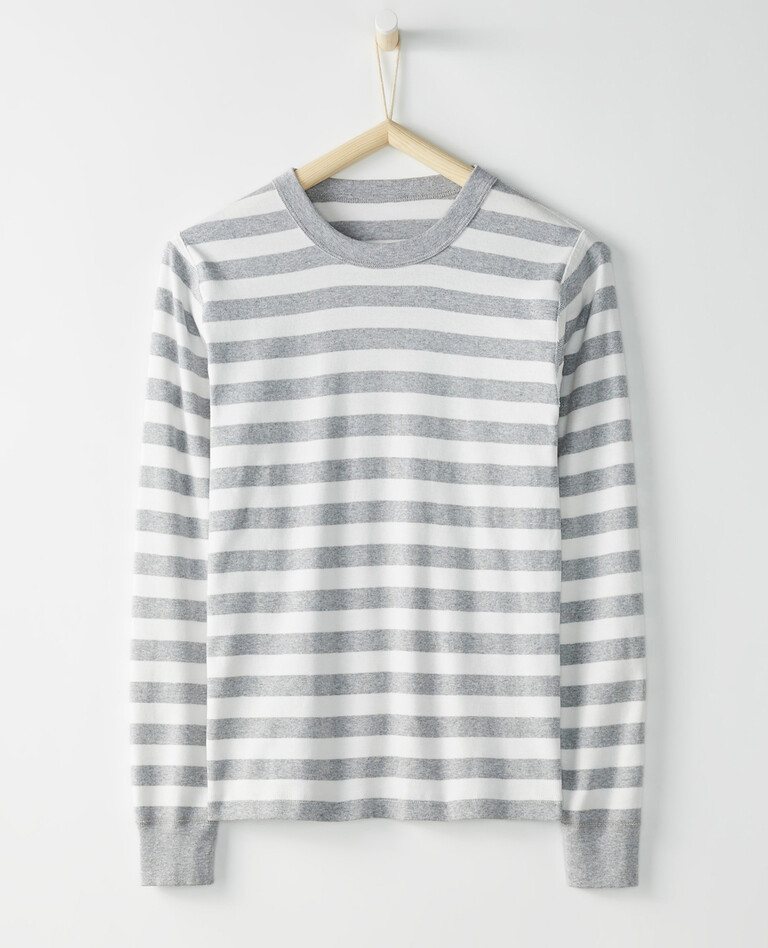 Adult Unisex Striped Long John Pajama Top | Hanna Andersson