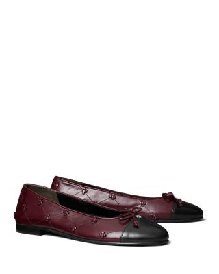 Women's Bunny Knot Cap Toe Leather Ballet Flats | Bloomingdale's (US)