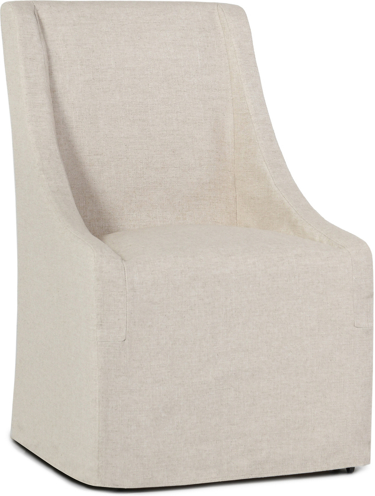 Warwick Upholstered Rolling Dining Chair In Oatmeal | 1StopBedrooms | 1stopbedrooms