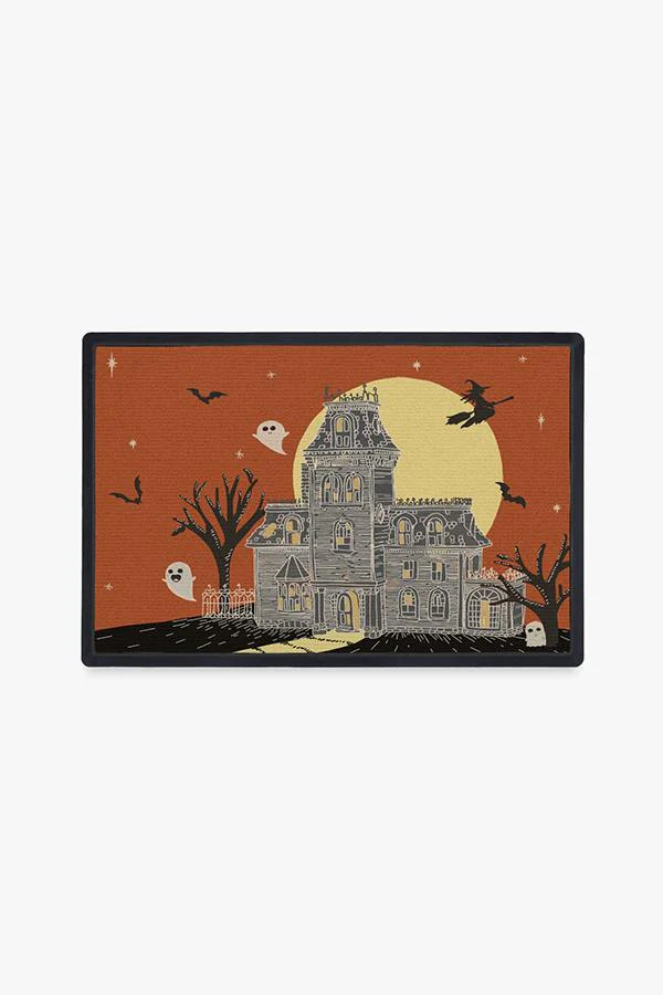 Fright Night Orange Coir Doormat | Ruggable