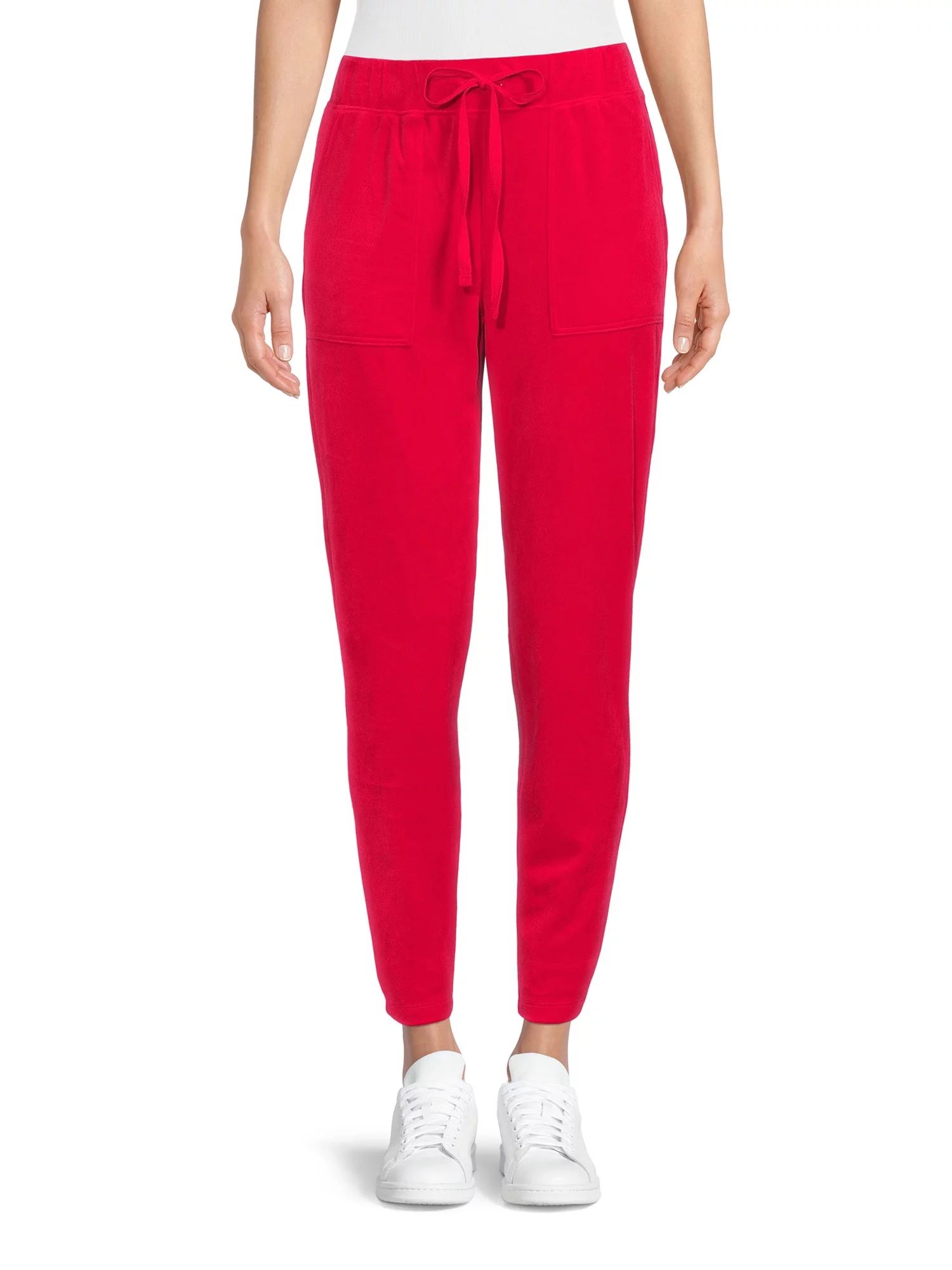 Time and Tru Women's Velour Jogger Pants - Walmart.com | Walmart (US)