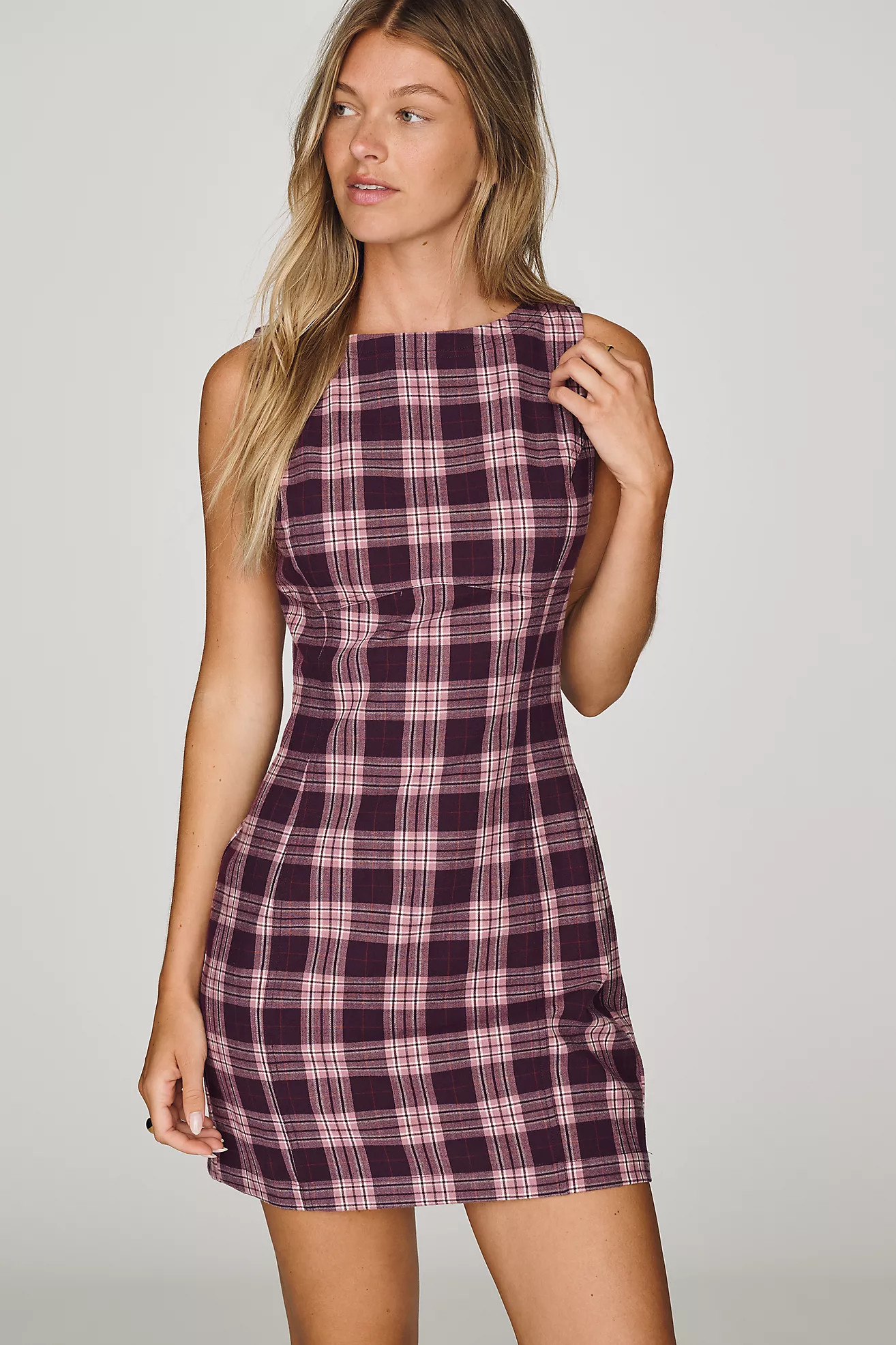 Percie Plaid Mini Dress by Pilcro | Anthropologie (US)