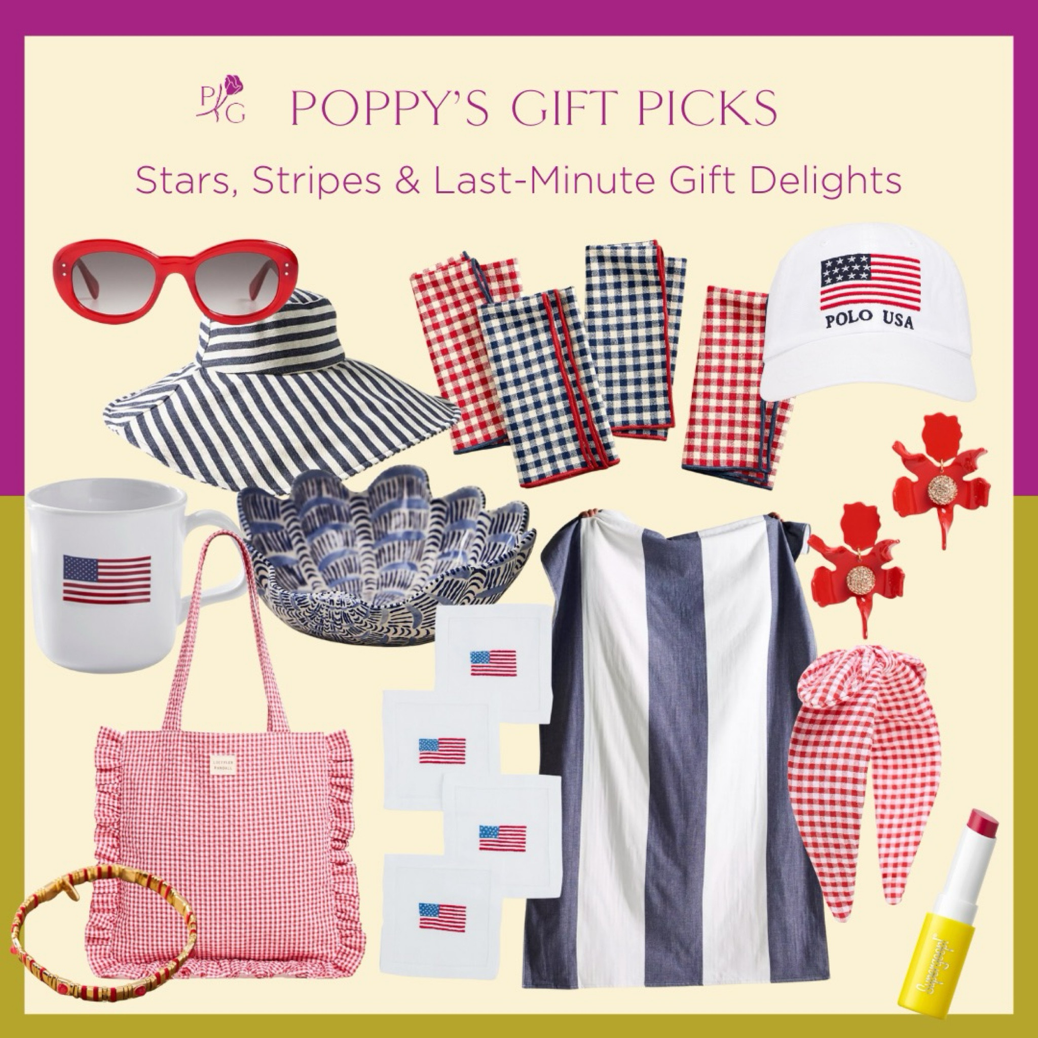 Fireworks coming up fast and still need 4th of July goodies? Don't We’ve got you covered! 🇺🇸✨ From patriotic accessories to party essentials, these 'ready in a pinch' picks will delight your Americana host. ❤️🤍💙