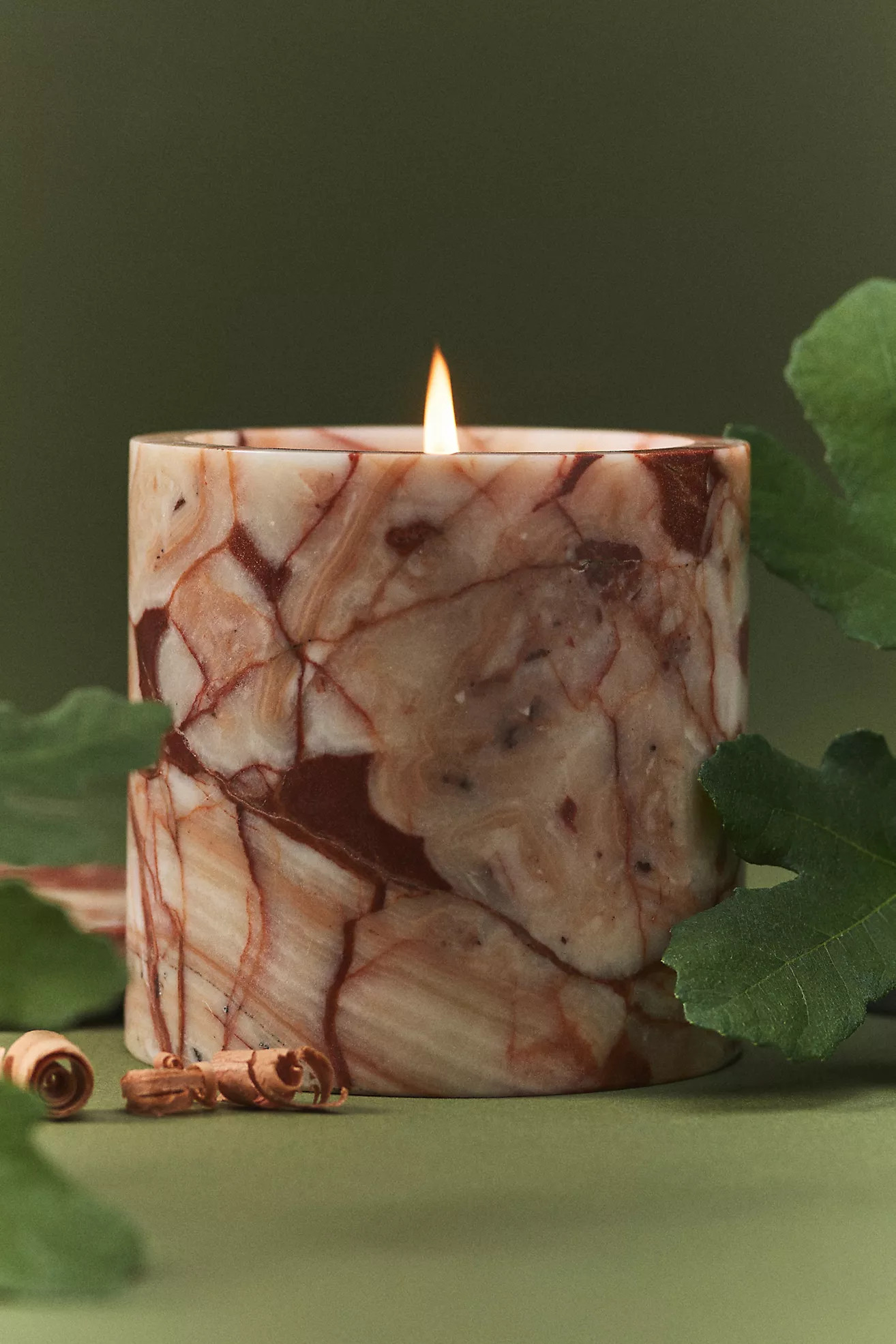 Poured New York Floral Cottage Proper Marble Candle | Anthropologie (US)