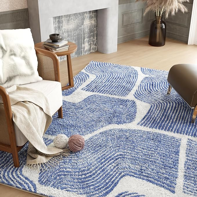 Zen Garden Area Rug - Ultra Soft Area Rug 5x7, Non Slip, Stain Resistant Living Room Rug, Washabl... | Amazon (US)