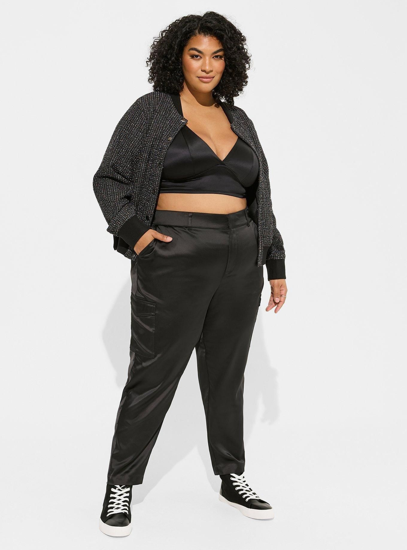Relaxed Taper Satin Cargo Pant | Torrid (US & Canada)