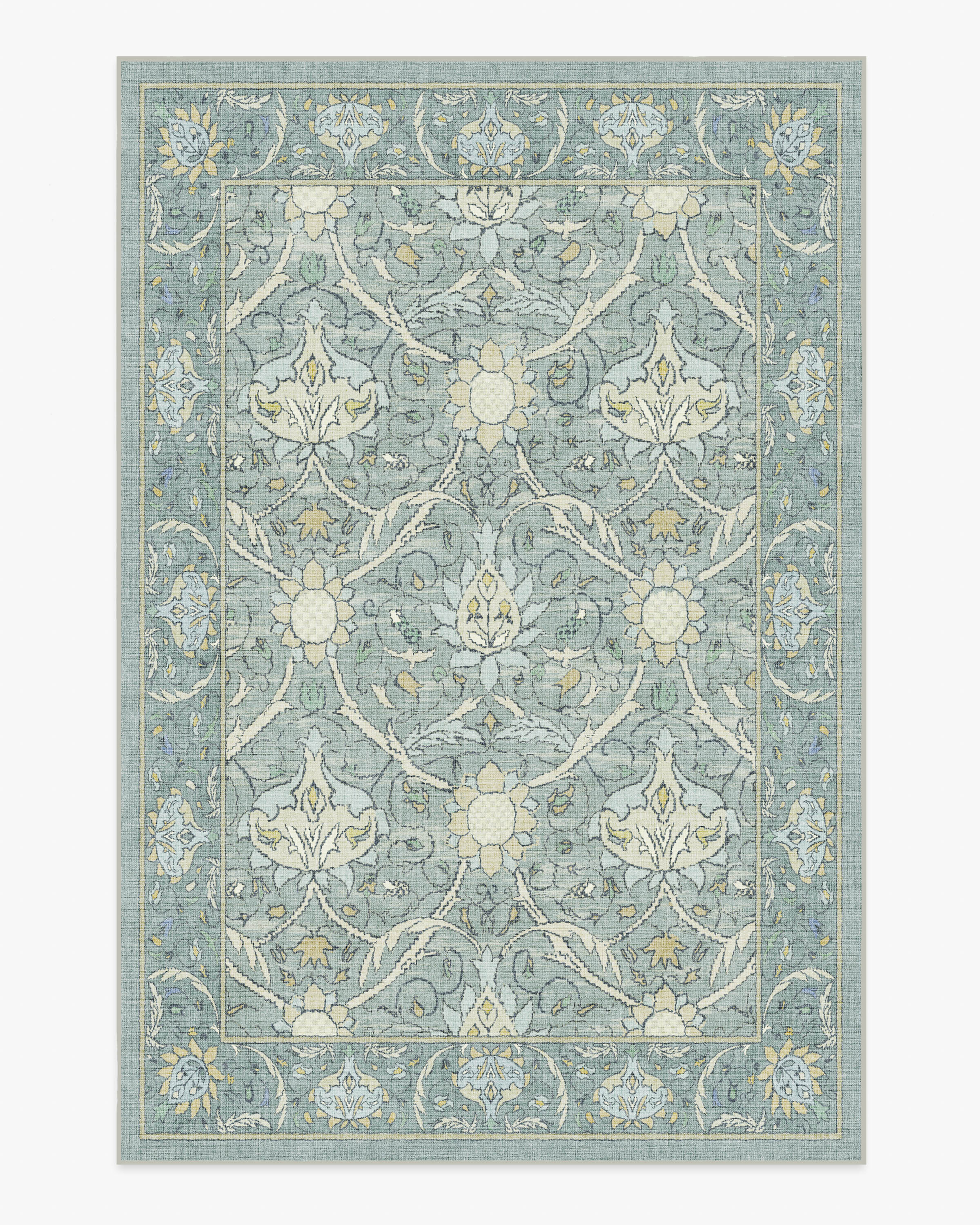 Montreal Dusty Blue Rug by Morris & Co. | Ruggable US | Ruggable