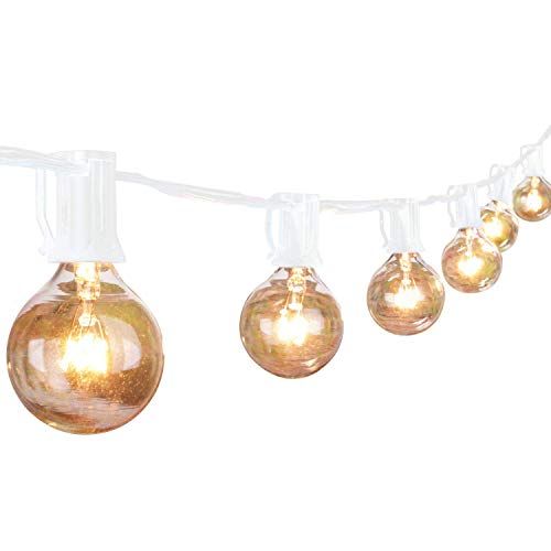 Outdoor String Light 25Feet G40 Globe Patio Lights with 27 Edison Glass Bulbs(2 Spare), Waterproof C | Amazon (US)