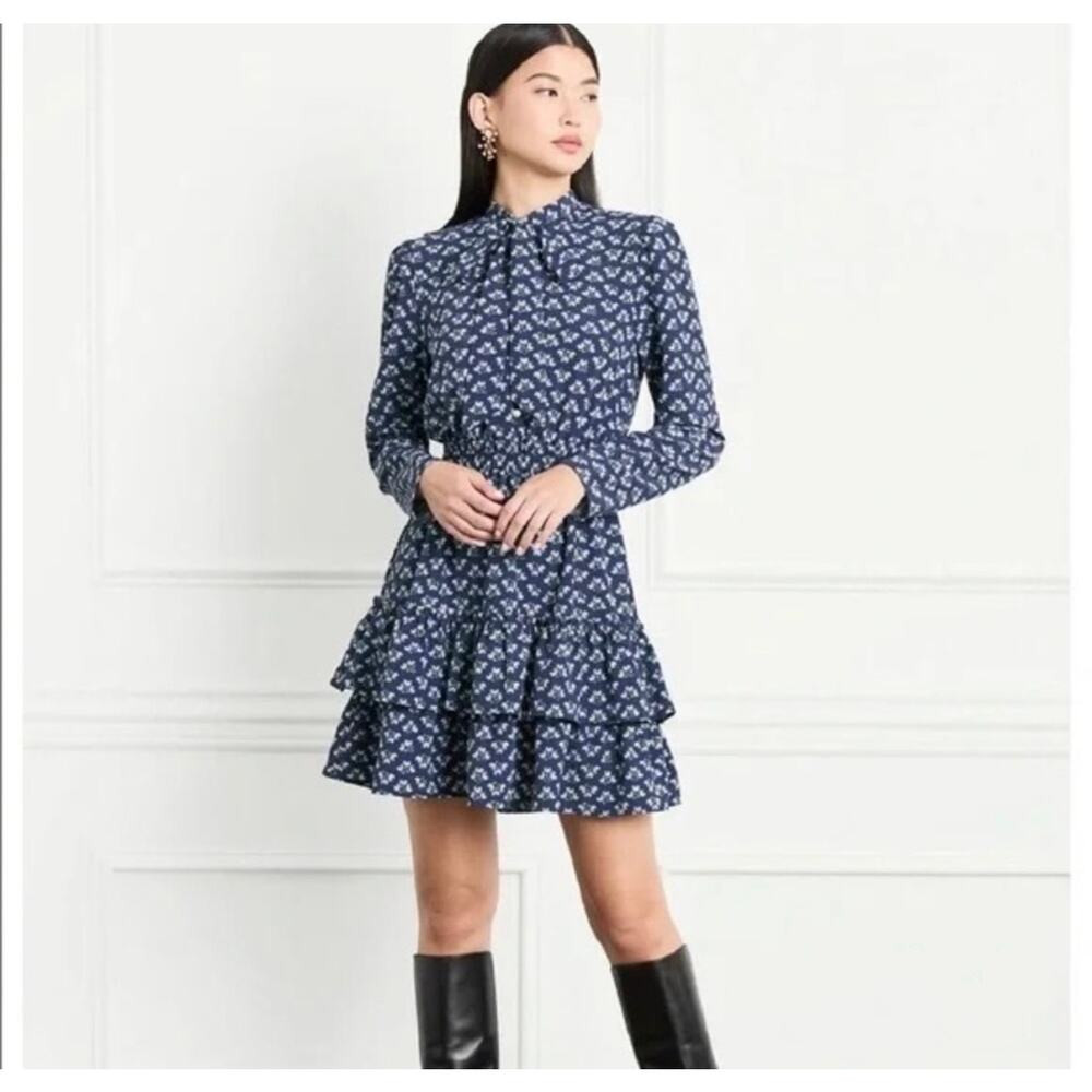 Hill House Talia Long Sleeve Floral Dress Tiered Large | Poshmark