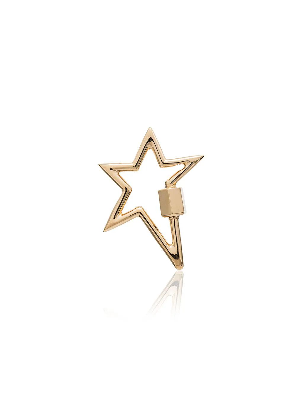 14k yellow gold star lock charm | Farfetch (US)