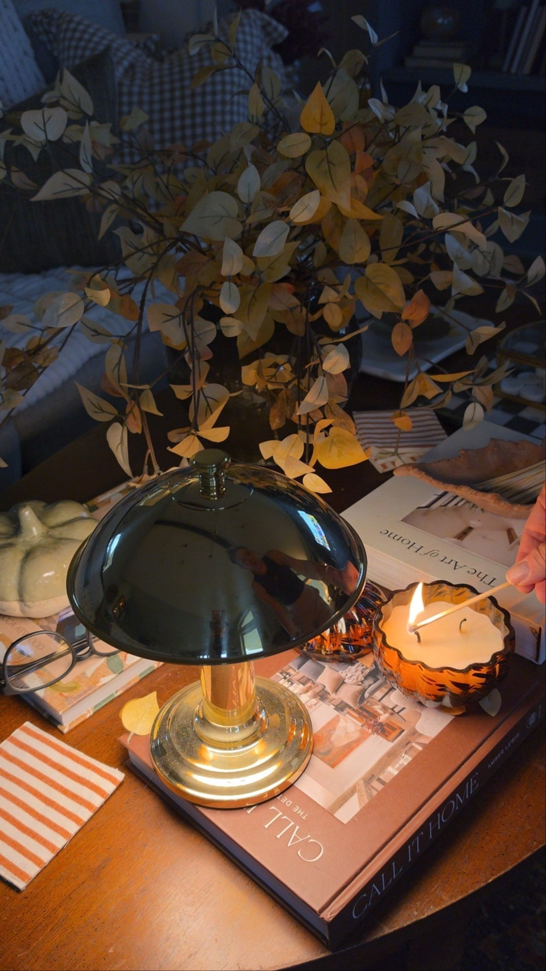 Is there anything cozier than lamp o'clock and candles in the fall. Throw in a cozy blanket and I'm all set!

#LTKdayinmylife #LTKSeasonal #LTKHome