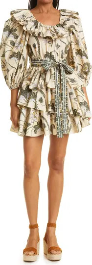 Ulla Johnson Giselle Ruffle Long Sleeve Minidress | Nordstrom | Nordstrom